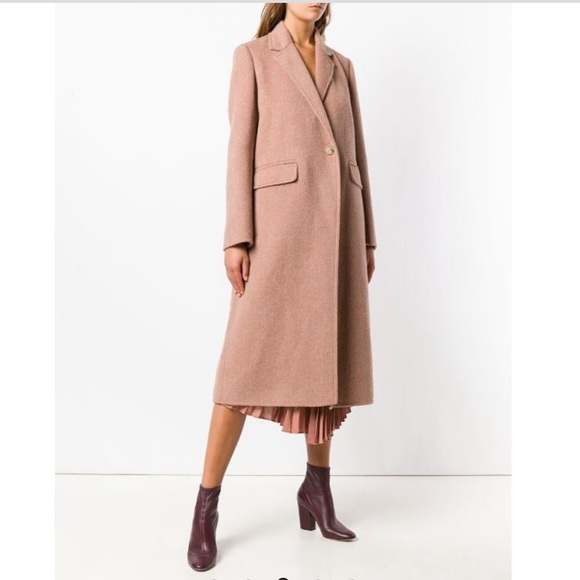 Vince Long Wool Alpaca Blend Coat 
